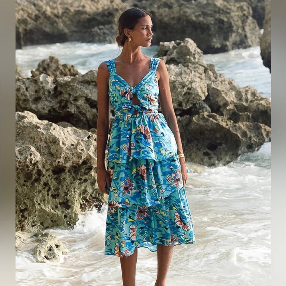 Cleobella Imara midi dress in calypso NWT